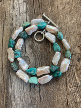 Load image into Gallery viewer, Pearls &amp; Turquoise Necklace