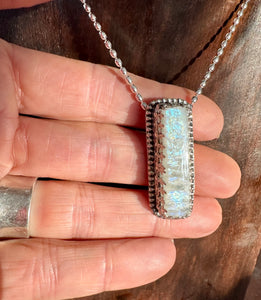 Vertical Moonstone Bar Necklace