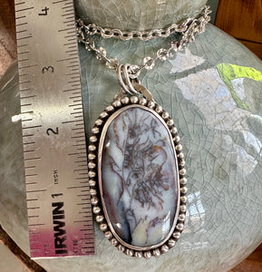 Lavender Dendritic Agate Pendant