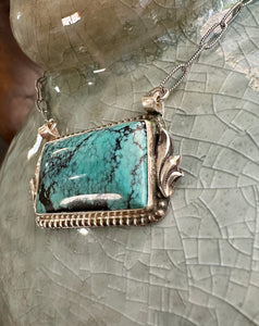 Hubei Turquoise Bar Necklace