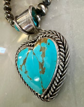 Load image into Gallery viewer, Kingman Turquoise Heart Necklace