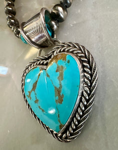 Kingman Turquoise Heart Necklace