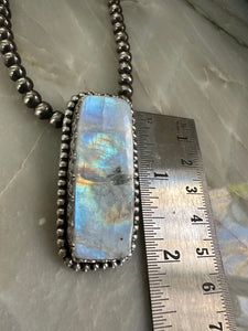 Vertical Moonstone Bar Necklace