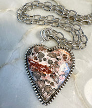 Load image into Gallery viewer, Leopard Jasper Heart Pendant