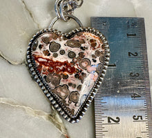 Load image into Gallery viewer, Leopard Jasper Heart Pendant