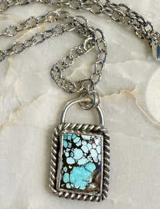 Hubei Turquoise Padlock Necklace