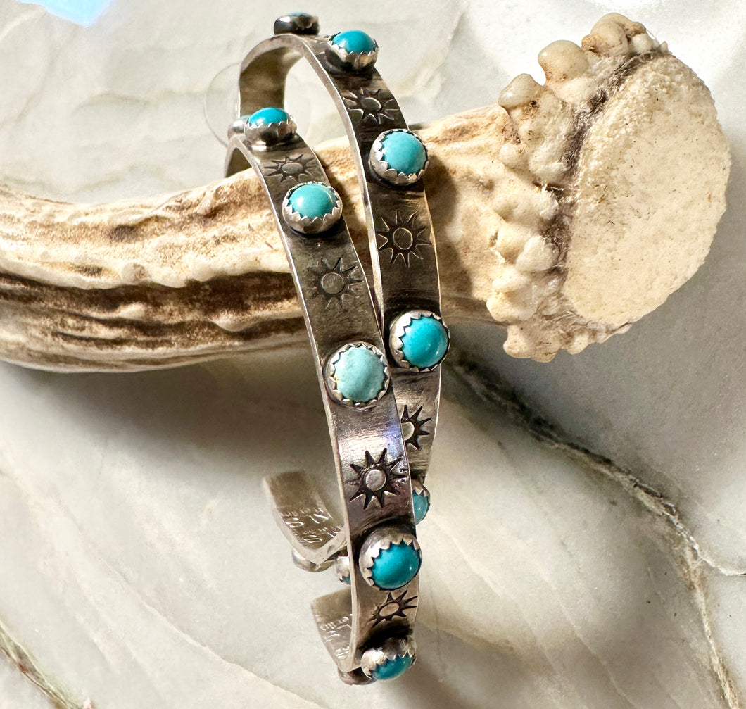 Verde Valley Turquoise Sundial Hoops