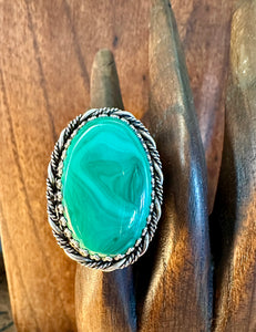 Malachite Statement Ring