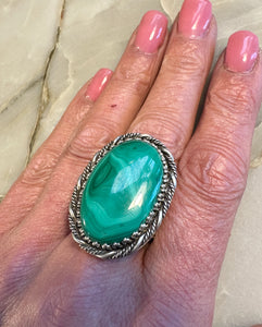 Malachite Statement Ring