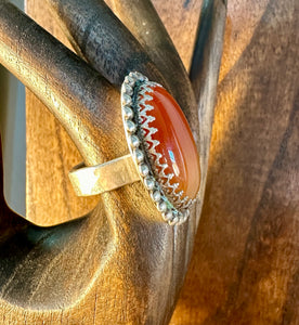 Carnelian Beaded Ring