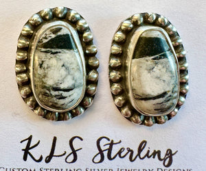 White Buffalo Stud Earrings