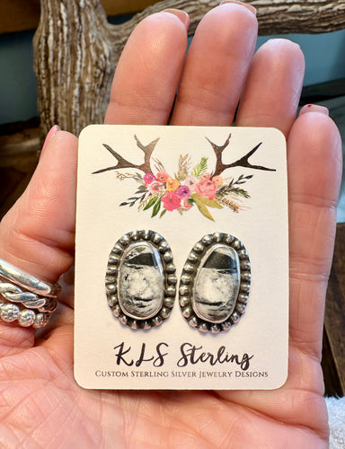 White Buffalo Stud Earrings