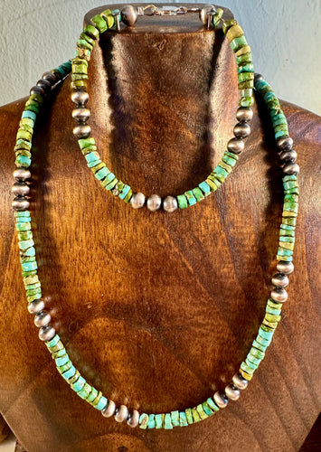 Emerald Valley Heishi Necklace & Bracelet