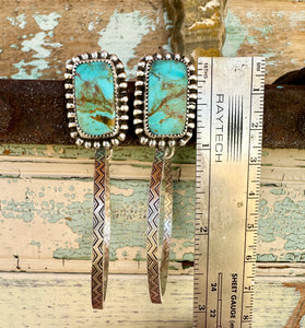 Kingman Turquoise Hoop Earrings