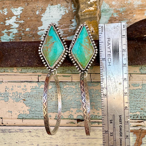 Royston Turquoise Hoop Earrings