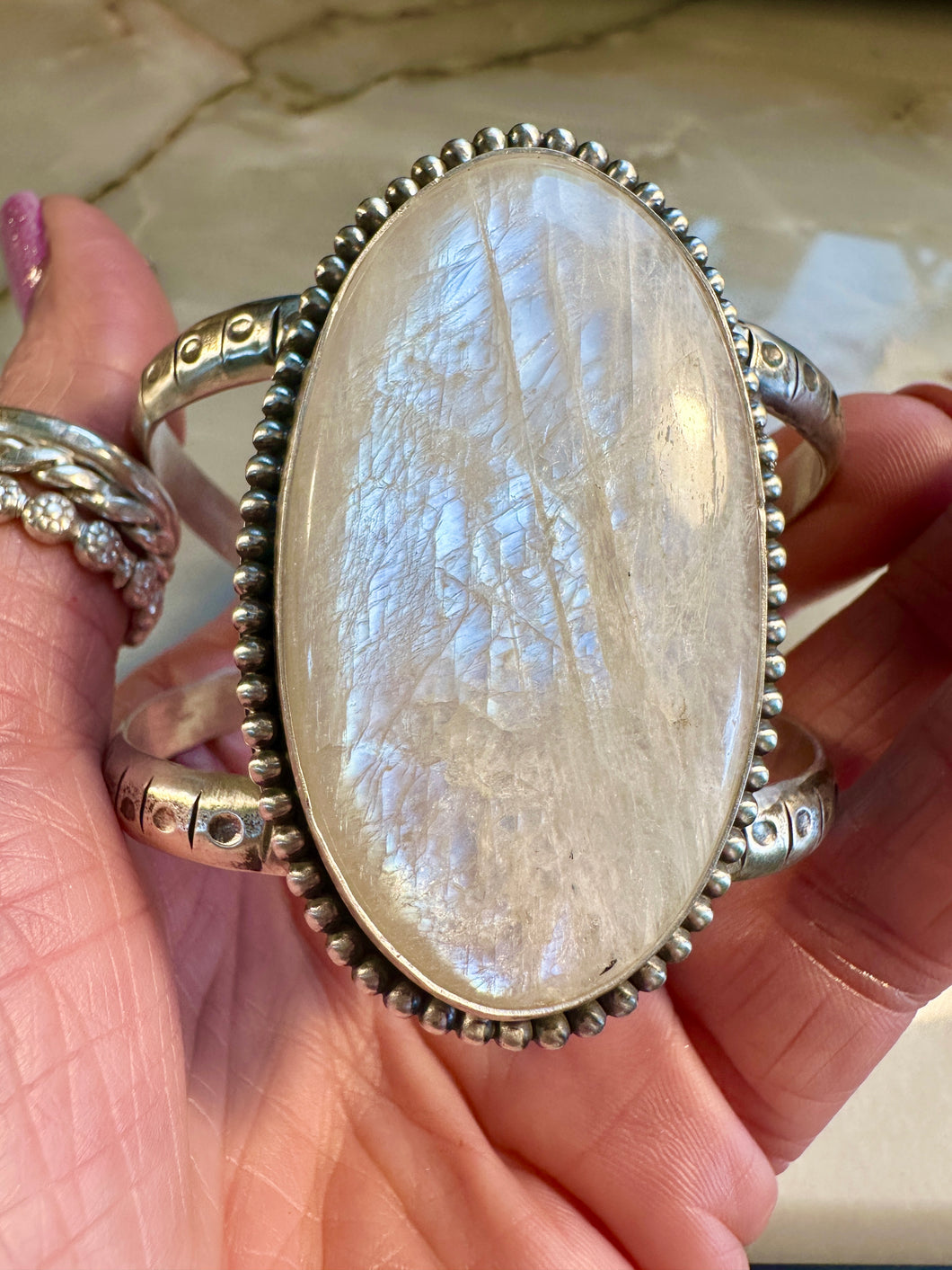 Moonstone Cuff Bracelet